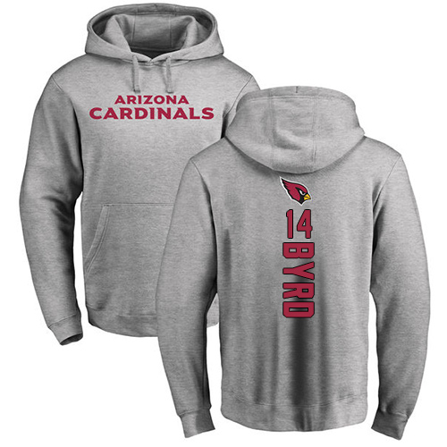 Arizona Cardinals Men Ash Damiere Byrd Backer NFL Football 14 Pullover Hoodie Sweatshirts